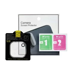   5D Teljes Ragadós Kamera Üvegfólia - iPhone 14 átlátszó üvegfólia