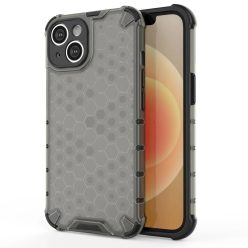   iPhone 14 Honeycomb páncélozott hibrid borítás fekete tok