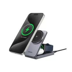 Vezeték nélküli töltő UGREEN W707, 25W, 1.67A, Szürke
