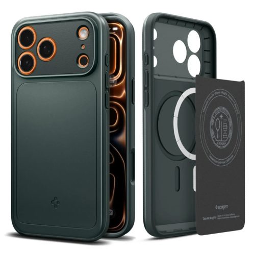 iPhone 17 Pro Max Spigen Thin Fit Mag Magsafe telefontok Abüsszöld