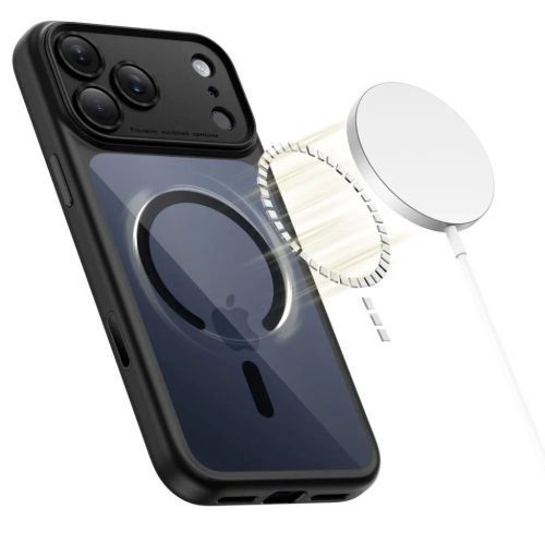 iPhone 17 Pro Max Tech-protect Magpeak Magsafe Cc fekete/átlátszó tok