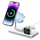 UGREEN CD278 3 az 1-ben vezeték nélküli töltőállomás, 25W, 1.67A, fehér MFi