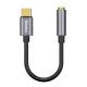 Baseus L54 USB Type-C - 3.5mm jack audio adapter kábel szürke (CATL54-0G) DAC
