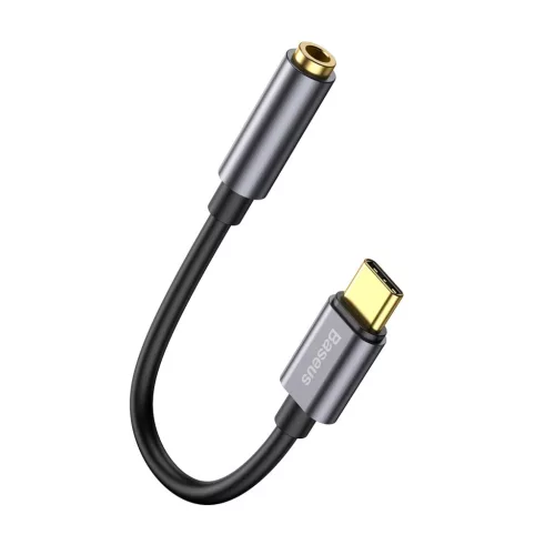 Baseus L54 USB Type-C - 3.5mm jack audio adapter kábel szürke (CATL54-0G) DAC