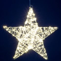   Home KAD40 csillag fém dekoráció, 320db melegfehér micro LED, fém kivitel, 5m tápkábel, adapteres tápellátás, beltéri kivitel