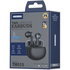 JELLICO vezeték nélküli fülhallgató TWS15 Fekete