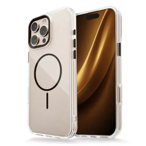 iPhone 17 Air átlátszó vékony Mag tok fekete