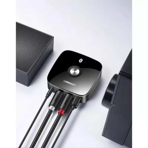 Bluetooth Vevő UGREEN CM123, 2 x RCA - 1 x Jack 3.5mm, Fekete