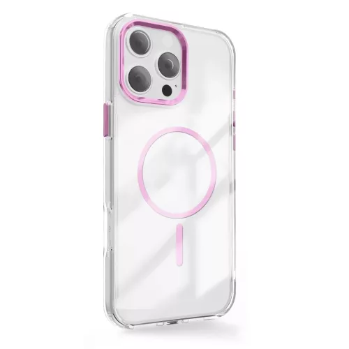 iPhone 17 Air tok Átlátszó Vékony Mag tok rózsaszín