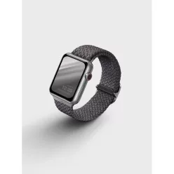 Apple Watch 38/40/41 mm Uniq Aspen fonott szíj szürke
