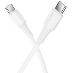 USB-C to USB-C Kábel Hoco X120, 60W, 3A, 1m, Fehér