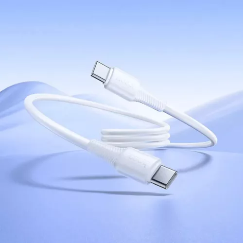 USB-C to USB-C Kábel Hoco X120, 60W, 3A, 1m, Fehér