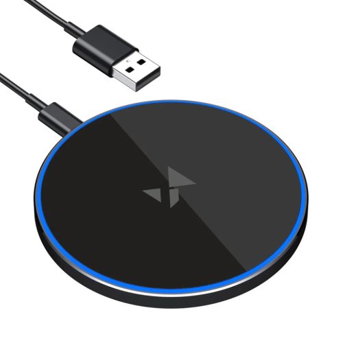 Wozinsky WLI-01Y 15W Qi Induktív Töltő USB-C Kábellel - Fekete