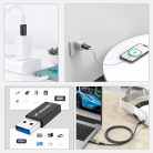 Wozinsky WAAC-01 USB-A - USB-C OTG Adapter - Fekete