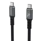 Wozinsky WPS-UY42S USB-C Thunderbolt 4 Kábel 240W 2m 4K - Fekete
