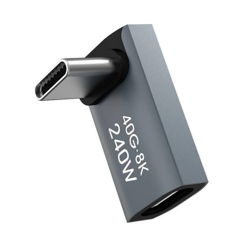 Wozinsky WPKF-01 szögletes USB-C - USB-C 40Gb/s 240W 8K OTG adapter - szürke