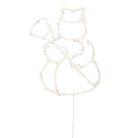 HOME KID507BWW hóember ablakdísz, 35 db melegfehér LED, időzítő, elemes, beltéri kivitel