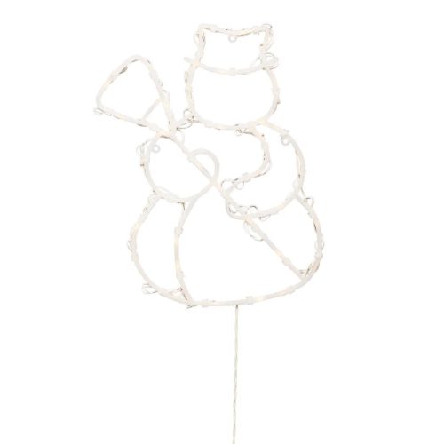 HOME KID507BWW hóember ablakdísz, 35 db melegfehér LED, időzítő, elemes, beltéri kivitel