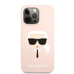   iPhone 13 Pro Max Karl Lagerfeld Head Silicone KLHCP13XSLKHP tok Light Pink