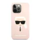 iPhone 13 Pro Max Karl Lagerfeld Head Silicone KLHCP13XSLKHP tok Light Pink