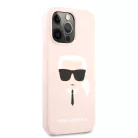 iPhone 13 Pro Max Karl Lagerfeld Head Silicone KLHCP13XSLKHP tok Light Pink