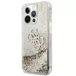  iPhone 13 Pro Max Guess 4G Liquid Glitter tok arany (GUHCP13XLG4GGO)