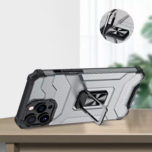 iPhone 13 Pro Max Crystal Ring Kickstand tok kék