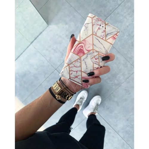 Samsung Galaxy A03S Tech-Protect Wallet fliptok Márvány mintás