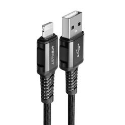  Acefast kábel MFI USB – Lightning 1.2 m, 2.4A fekete (C1-02 black)