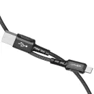 Acefast kábel MFI USB – Lightning 1.2 m, 2.4A fekete (C1-02 black)