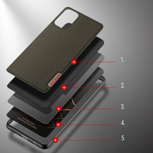 Samsung Galaxy A03S Dux Ducis Fino nylon bevonatú tok zöld