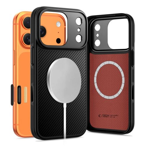 iPhone 17 Pro Max Tech-protect Kevlar Aramid Magsafe tok fekete