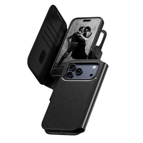 iPhone 17 Pro Max Fekete PanzerGlass® - CARE funkció MagSafe tok Tango Két-az-egyben pénztárca