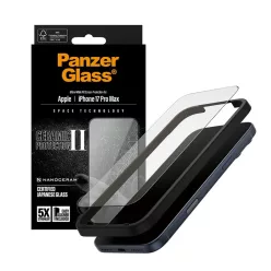   iPhone 17 Pro Max Fekete PanzerGlass® Ultra-Wide Fit Ceramic II Kijelzővédő EasyAligner-rel üvegfólia