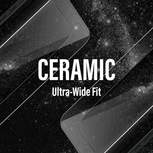 iPhone 17 Pro Max Fekete PanzerGlass® Ultra-Wide Fit Ceramic II Kijelzővédő EasyAligner-rel üvegfólia
