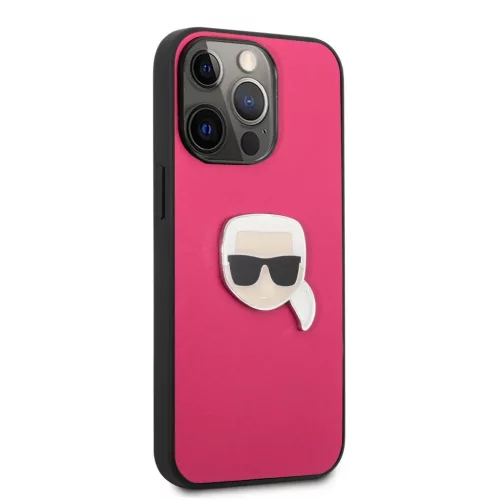 iPhone 13 Pro Max Karl Lagerfeld KLHCP13XPKMP Ikonik Karl Head PU tok pink