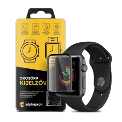   Apple Watch 7 (41mm) 3D kijelzővédő fólia fekete kerettel Alphajack