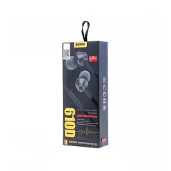   Remax Vezetékes fülhallgató mikrofonnal 3.5mm jack audio fekete