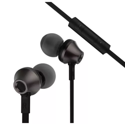 Remax Vezetékes fülhallgató mikrofonnal 3.5mm jack audio fekete