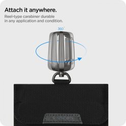 Spigen Faraday Kalitka RFID blokkoló autó kulcshoz fekete