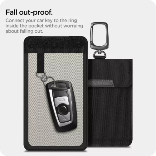 Spigen Faraday Kalitka RFID blokkoló autó kulcshoz fekete
