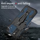 Samsung Galaxy A03s fokozott védelmet biztosító TPU tok kihajtható mágneses támasszal kék Alphajack (PROTECTION-1)