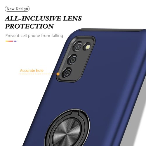 Samsung Galaxy A03s TPU tok kihajtható mágneses támasszal kék Alphajack