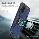 Samsung Galaxy A03s fokozott védelmet biztosító TPU tok kihajtható mágneses támasszal kék Alphajack (PROTECTION-2)