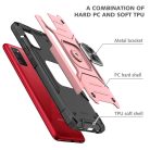 Samsung Galaxy A03s fokozott védelmet biztosító TPU tok kihajtható mágneses támasszal rózsaszín Alphajack (PROTECTION-2)