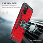 Samsung Galaxy A03s fokozott védelmet biztosító TPU tok kihajtható mágneses támasszal piros Alphajack (PROTECTION-2)