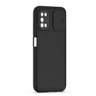 Samsung Galaxy A03s TPU tok kameralencse védővel fekete Alphajack