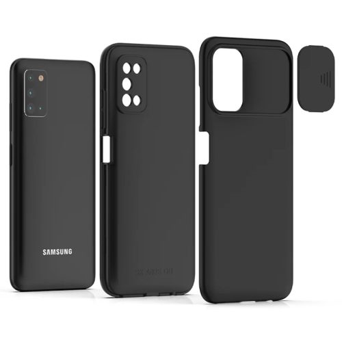 Samsung Galaxy A03s TPU tok kameralencse védővel kék Alphajack