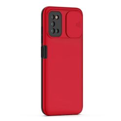   Samsung Galaxy A03s TPU tok kameralencse védővel piros Alphajack