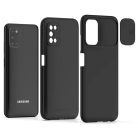 Samsung Galaxy A03s TPU tok kameralencse védővel ezüst Alphajack